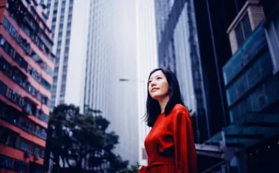 The woman in the city