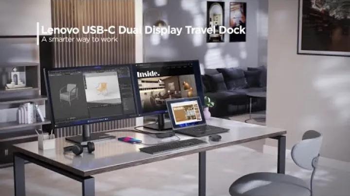 Lenovo USB-C Dual Display Travel Dock product tour video thumbnail